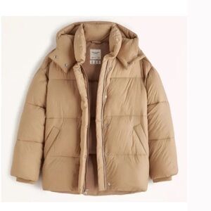 A&F • Tan Puffer Jacket NWOT